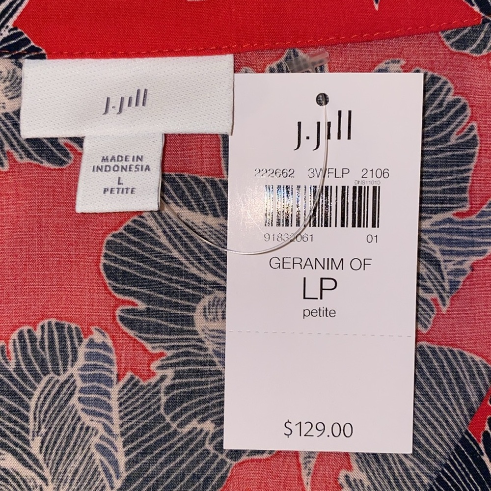 JJill Geranium Floral Print Midi Dress - Picture 12 of 14